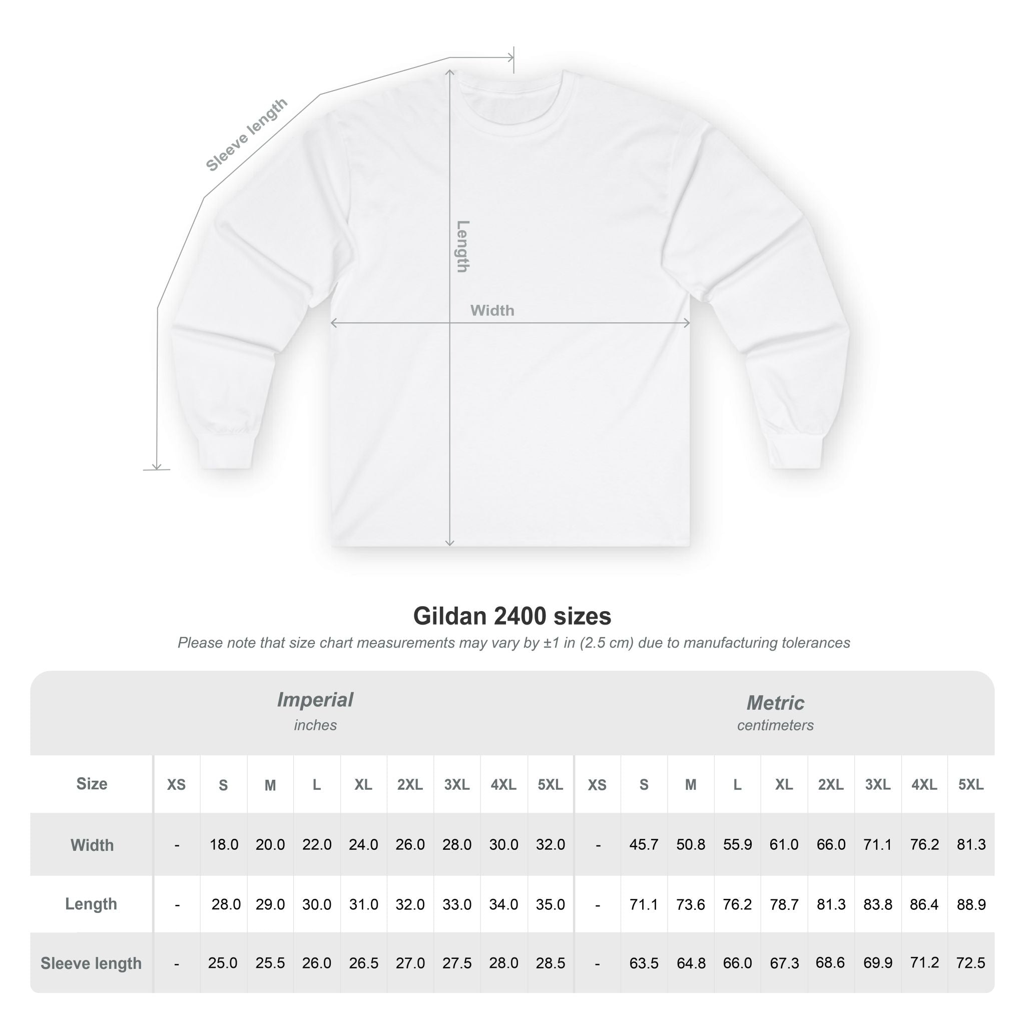 T-shirt unisexe à manches longues en coton ultra-doux
