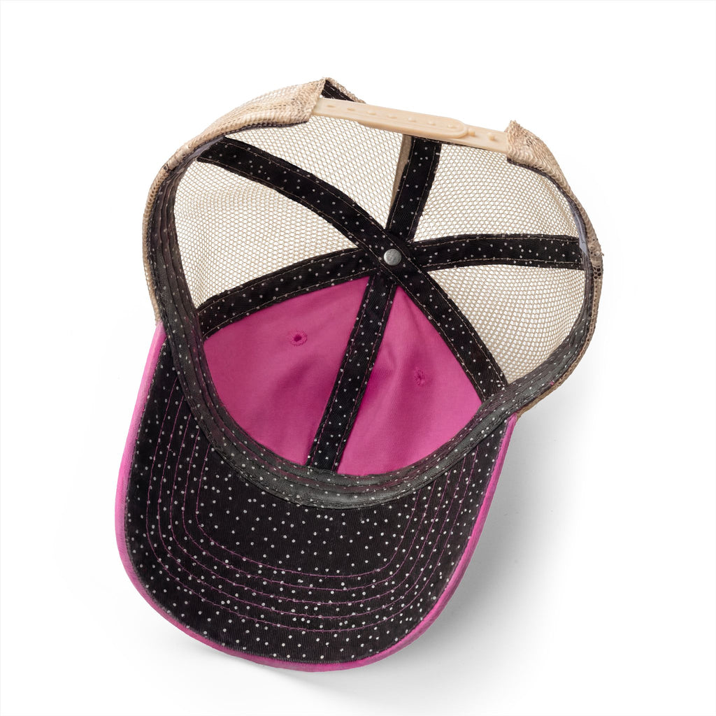 Casquette pour femme à dos en maille délavée
